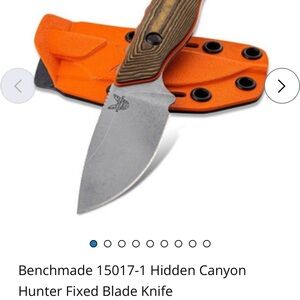 Benchmade Hidden Canyon Hunter Knife with Orange Sheath
